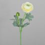Ranúnculo artificial CADISS, color crema, 50 cm, Ø 7,5 cm