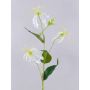 Flor artificial de gloriosa MAFIRNA, blanco y verde, 80 cm