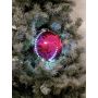 Bolas navideñas con luz LED LUVELIA, 5 piezas, rosa brillante, Ø8cm