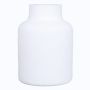 Florero de vidrio SIARA, blanco-mate, 20cm, Ø15cm