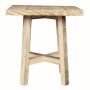 Taburete de madera cuadrado MAREA, beige, 25,5cm, Ø24cm