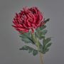 Flor decorativa de crisantemo LINGYUN, rojo oscuro, 65 cm, Ø 16 cm