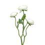 Rama decorativa de ranúnculos JIXIANG, blanca, 50cm
