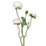 Rama decorativa de ranúnculos JIXIANG, blanco-rosa, 50cm