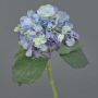 Flor artificial de hortensia FUXIANG, azul-lila-verde, 50 cm, Ø 16 cm