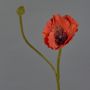 Flor decorativa de amapola YILAN, roja, 60 cm, Ø 12 cm