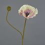Flor decorativa de amapola YILAN, rosa y blanco, 60 cm, Ø 12 cm