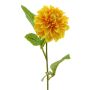 Flor artificial de dalia WANRU, amarillo-naranja, 50 cm, Ø 9 cm
