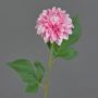 Flor artificial de dalia WANRU, rosa y blanco, 50 cm, Ø 9 cm