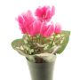 Flor artificial de ciclamen XIAOGUO en maceta decorativa, rosa, 25 cm