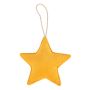 Colgante decorativo de terciopelo EYRUN en forma de estrella, cordón para colgar, amarillo, Ø16cm