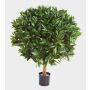 Bola artificial de laurel cerezo TIBERIUS, tronco natural, frutas, 80cm, Ø60cm