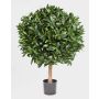 Bola artificial de laurel cerezo TIBERIUS, tronco natural, frutas, 100cm, Ø80cm