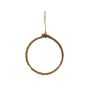 Anillo metálico artificial HELIJIA para colgar, flocado, verde, Ø 15 cm