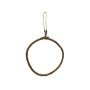 Anillo metálico decorativo HELIJIA para colgar, flocado, marrón, Ø 15 cm