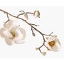 Rama decorativa de magnolia KOSTAS, blanca, 55 cm, Ø 6-8 cm