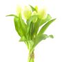 Ramo de tulipanes de tela LONA, blanco, 30 cm