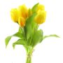 Ramo de tulipanes de tela LONA, amarillo, 30cm