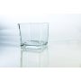 Vaso cuadrado de cristal decorativo KIM AIR, transparente, 13x13x12,5cm