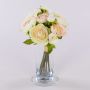 Ramo de ranúnculos artificiales TONIE, blanco-rosa, 20 cm, Ø 20 cm