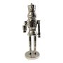 Figura decorativa de cascanueces plateada RUNAR, 15x15x47,5cm