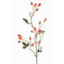 Rama de rosa silvestre artificial ZERBST con escaramujos, naranja-rojo, 80cm