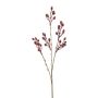 Rama artificial de rosa silvestre FRIMTE con escaramujos, rojo burdeos, 55 cm