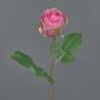 Flor artificial decorativa rosa POPI, rosa y verde, 55 cm, Ø 7 cm