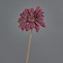 Flor decorativa Gerbera TUNGUSKA, aspecto seco, rojo burdeos, 55 cm, Ø 11 cm