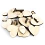 Figura de madera KIMARA, corazon, juego de 19, beis, 2,5-7cm