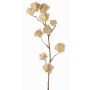 Rama artificial de physalis AINOS, frutos, purpurina, color crema, 80cm
