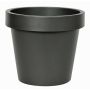 Macetero de plástico negro mate VOTHY, 18cm, Ø20cm