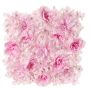 Alfombra decorativa con peonías, dalias y hortensias EVOLET, rosa, 40 x 40 cm