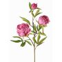Rama artificial de peonía MANJA, violeta, 70cm, Ø8-10cm