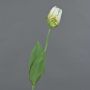 Flor textil tulipán de loro UAKARI, blanco-verde, 65 cm, Ø 6 cm