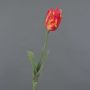Flor textil «tulipán loro» UAKARI, rojo-naranja-verde, 65 cm, Ø 6 cm