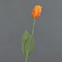 Flor textil «Tulipán de loro» UAKARI, naranja-amarillo, 65 cm, Ø 6 cm