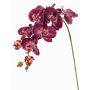 Rama de flores artificial de orquídea Phalaenopsis WESA, violeta oscuro y blanco, 90 cm, Ø 11-12,5 cm