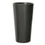Jardinera redonda alta THERESITA de plástico, con inserto y kit de riego, color antracita, 61,5 cm, Ø 33 cm