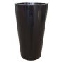 Maceta redonda alta THERESITA de plástico, con inserto y kit de riego, negra, 75 cm, Ø 40 cm
