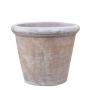 Maceta de terracota VIRELY, hecha a mano, patinada, marrón, 33 cm, Ø 36 cm