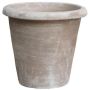 Maceta de terracota ELVORN, hecha a mano, patinada, marrón, 55 cm, Ø58 cm