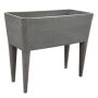 Maceta LUAVIA de hormigón de madera, con patas, gris, 76 x 37 x 65 cm