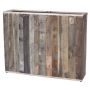 Jardinera rectangular BUNJER de madera, veteado natural, marrón, 93 x 25 x 75 cm
