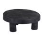 Soporte para plantas de madera KAILANI con patas, negro, 6cm, Ø15cm