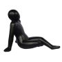 Figura de jardín «Hombre VUNKY» de terrazo reforzado con fibra, negro, 69 x 46 x 51 cm
