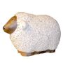 Figura de oveja ZENARA de cerámica, esmaltada, blanca, 35 x 21 x 23 cm