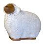Figura de oveja ZENARA de cerámica esmaltada, blanca, 37 x 20 x 32 cm