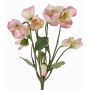 Rosa de Navidad de plástico HALLA con palo, rosa, 30cm, Ø7cm