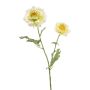 Flor artificial de ranúnculo LOLYN, verde-crema, 65 cm